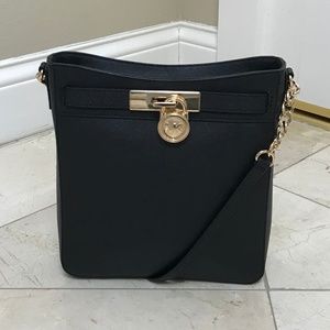 NWT Michael Kors Blk Hamilton Messenger Crossbody